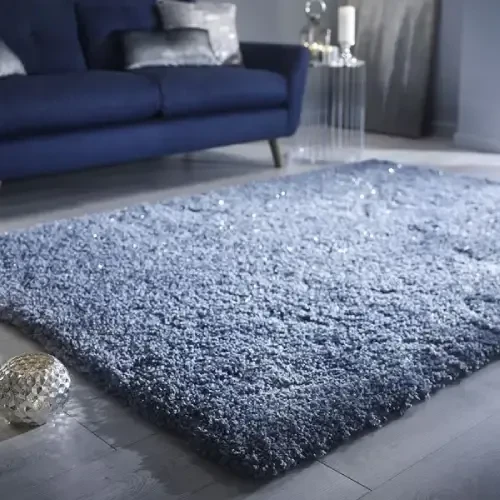 Lurex shag rugs